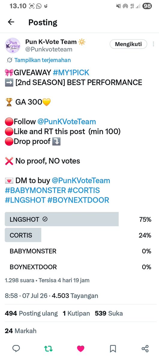 owhagi's tweet photo. @Punkvoteteam #LNGSHOT https://t.co/8dG1Ytzz4G