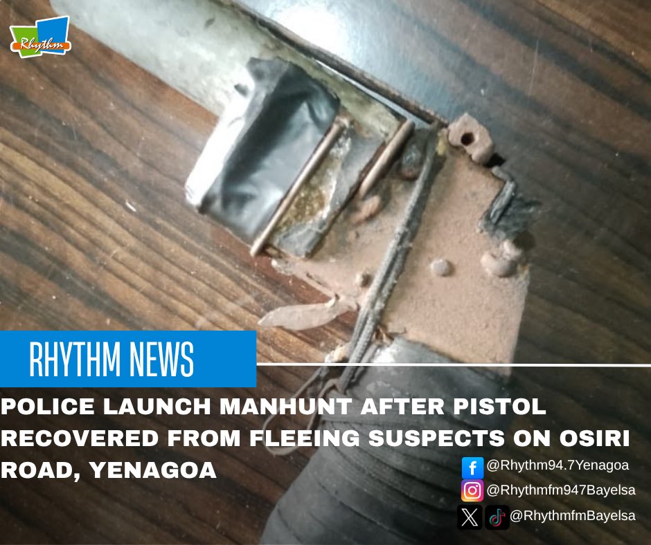 RhythmBayelsa's tweet photo. The Bayelsa State Police Command has launched a manhunt for a group of fleeing suspects following the recovery of a locally made pistol along Osiri Road  area of Yenagoa. https://t.co/DwVERCxFQL