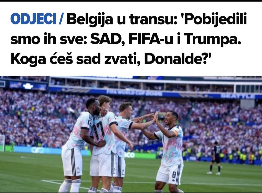 RajnovicVesna's tweet photo. Drago mi je koliko bi mi bilo da je Hrvatska pobijedila u finalu, samo se malo brinem hoće li sad Belgija postati 51. država SAD-a. Majku im jebem imperijalističku kolektivno i Trumpu osobno. https://t.co/WR6HUQTJ5z