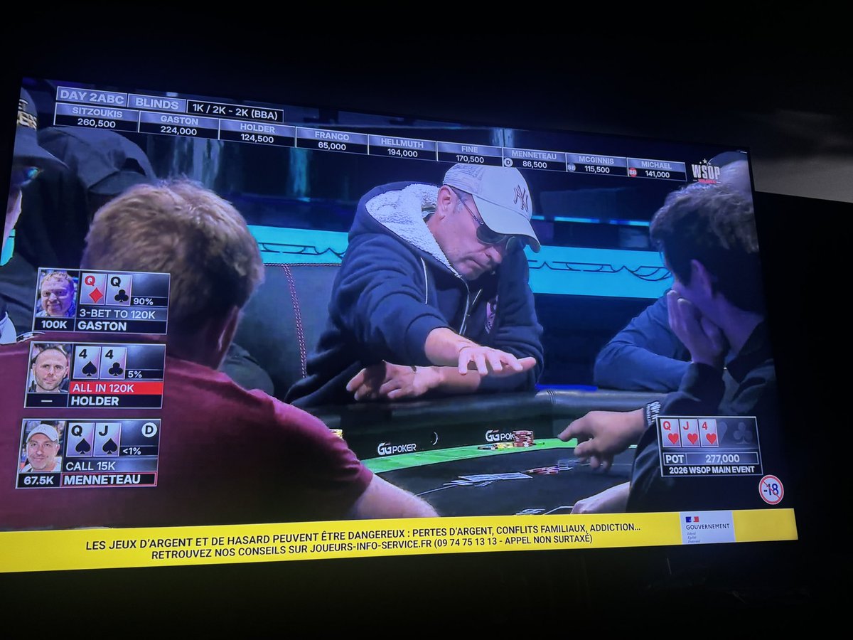 CaliFunk2's tweet photo. This tells you how crazy this game is 😆 #WSOP26 https://t.co/PjLVDq69qV
