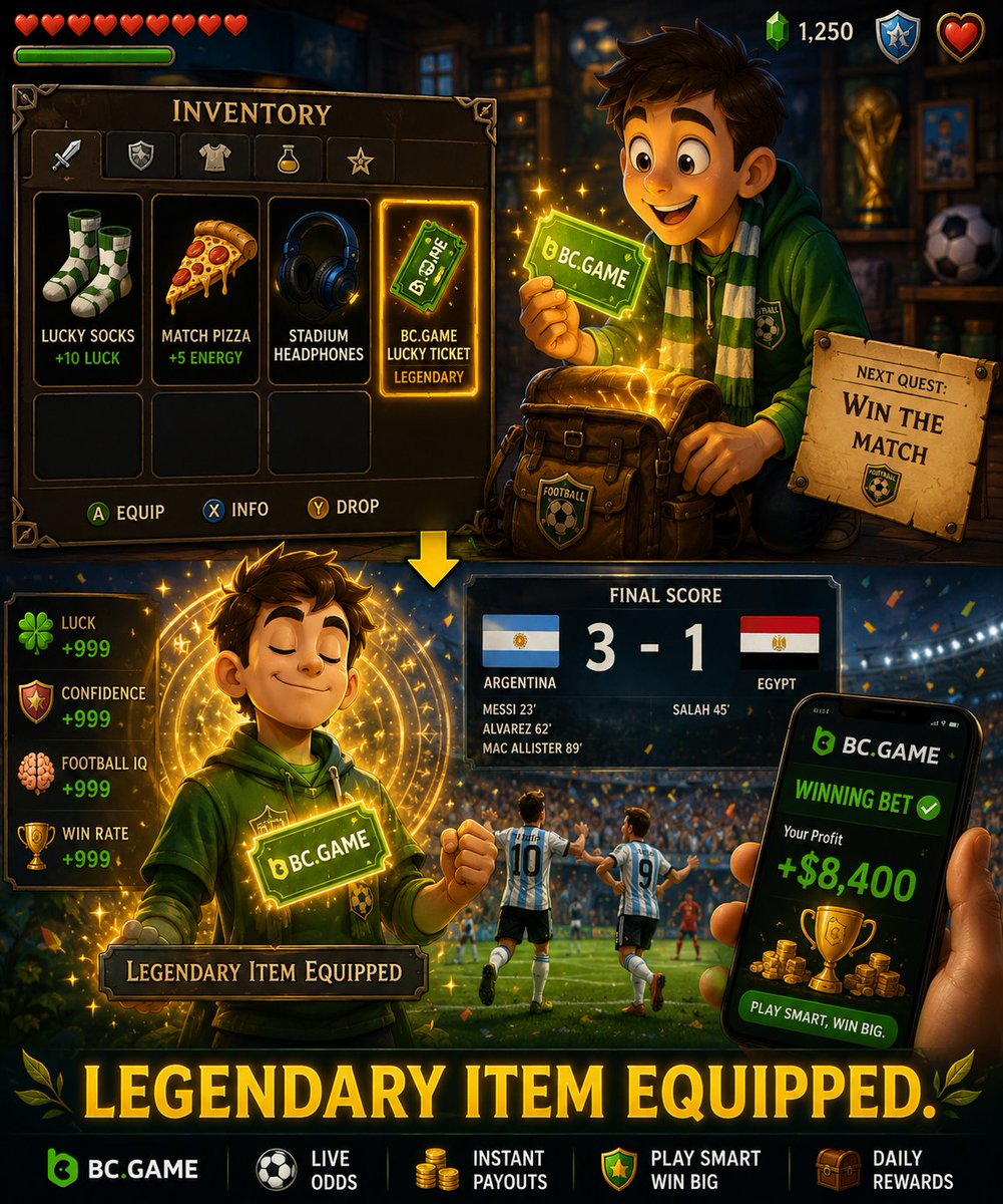 ebareul36886's tweet photo. 🎟️ Legendary luck unlocked. Every winning bet starts with the right move. 🏆
https://t.co/KJ6w8GZZ7n 

UID: 8772541

@bcgame
@BCGAMEsportswin
#bcgame #meme #sportsmeme #BCGAME #Football #Matchday #WinMore https://t.co/nTW76KX3qM