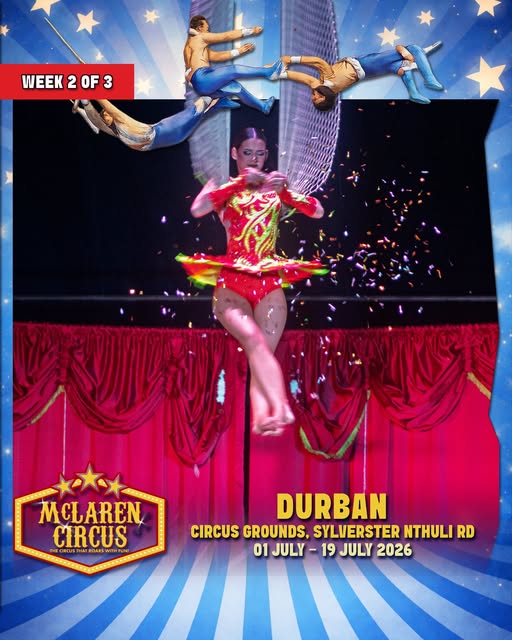 mclarenscircus's tweet photo. #McLarenCircus Spectacular next Show Date in #Durban is Today at 7pm๐ช๐๐ฆ๐ฏ๐ด๐ฉ๐คก๐ฉ๐ฅณโค๏ธ
Coming Soon to #TheBluff #Chatsworth and #Pietermaritzburg #eThekwini #KZN
Belgium FIFA #FWC2026 GOAT Merino Mpho Portugal Ronaldo Blessed Tuesday
Buy Tickets Online: https://t.co/Y5XPaa1RcI https://t.co/JHzOrDZL5Y