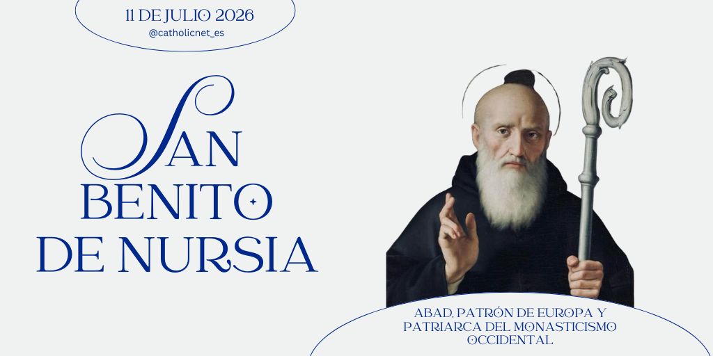 Catholicnet_es's tweet photo. San Benito de Nursia

Abad, patrono de Europa. Abrazó la vida eremítica, pronto se vio rodeado de muchos discípulos. En Casino fundó el célebre monasterio y escribió una Regla, por ello se le conoce como «Patriarca de los monjes de Occidente»
▶️https://t.co/zxPs9Ik91i #SantoDeHoy https://t.co/MdgPZrVGgd