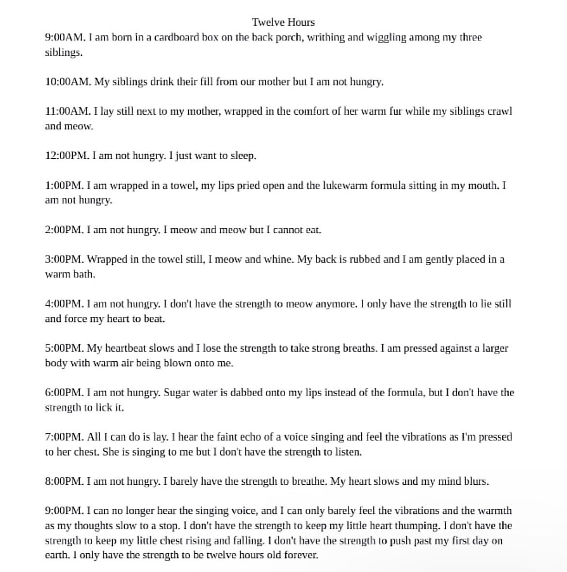 lovedelsewhere's tweet photo. Just lost another kitten to fading kitten syndrome today and came upon this poem. My heart hurts so much I wish cats never had to die https://t.co/4OMBIVkC7i