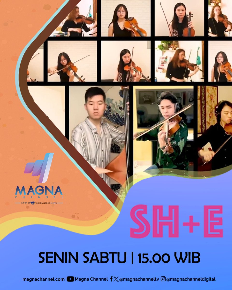 MagnaChannelTV's tweet photo. Dapatkan inspirasi dari kisah perjuangan, pendidikan, hingga gaya hidup para perempuan hebat di #SHEMagazine setiap Sabtu pukul 15.00 WIB di Magna Channel.
#MagnaChannel #asyikabisss #tvdigital https://t.co/f68KqPCOsM