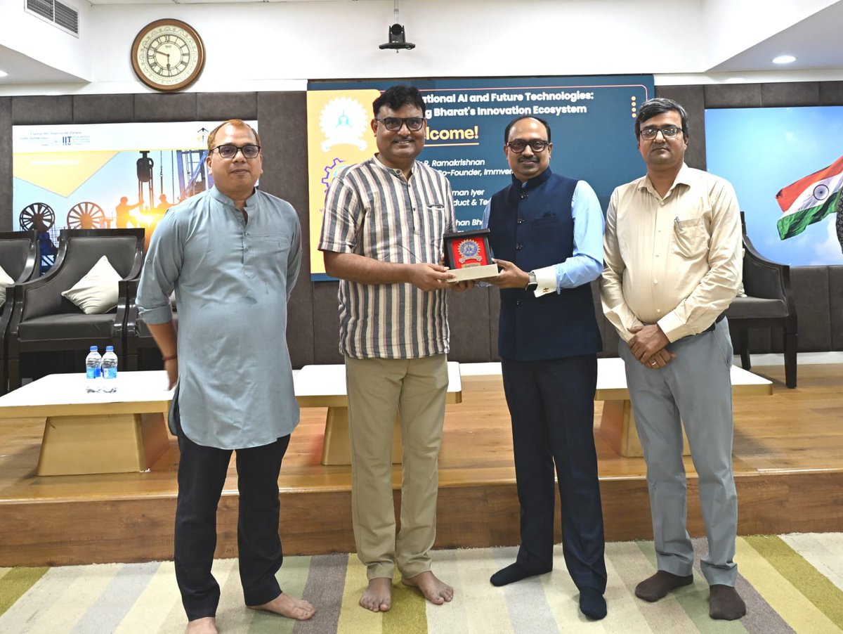 IITISM_DHANBAD's tweet photo. Building Civilisational AI
Building Civilisational AI: Experts Highlight the Role of Indian Knowledge Systems in the AI Era
The Centre for Indian Knowledge Systems (CIKS), jointly with NVCTI and CIIE, IIT (ISM) Dhanbad, successfully organised the first session of the workshop on "Civilisational AI and Future Technologies: Shaping Bharat's Innovation Ecosystem."
The session, titled "Building Civilisational AI," featured insightful talks by Mr. R. Ramakrishnan, CEO & Co-Founder, ImmverseAI, and Mr. Jayaraman Iyer, Head – Product & Technology, ImmverseAI. The speakers shared their perspectives on developing AI systems rooted in India's rich civilisational heritage, indigenous knowledge traditions, and innovation ecosystem. They also discussed how the convergence of artificial intelligence, entrepreneurship, and Indian knowledge systems can contribute to building globally relevant and culturally aware AI technologies.
The interactive session witnessed enthusiastic participation from faculty members, researchers, students, and innovation enthusiasts, fostering meaningful discussions on the future of AI aligned with Bharat's knowledge traditions.
#IITISM #CIKS #NVCTI #CIIE #CivilisationalAI #ArtificialIntelligence #IndianKnowledgeSystems #Innovation #FutureTechnologies #Bharat
