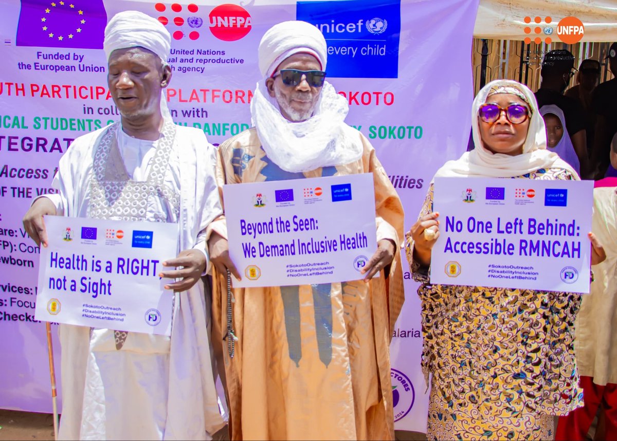 muriel_mafico's tweet photo. Youth-led community outreach is breaking barriers, expanding access to essential reproductive health services. In Angwan Makafi, #Sokoto 🇳🇬, a community of 2000 blind persons and their families, this outreach is a testimony of the transformative role of community leadership, youth innovation & bold ideas powered by #partnership. @UN_Nigeria delivering as as One!

Thank you @EUinNigeria