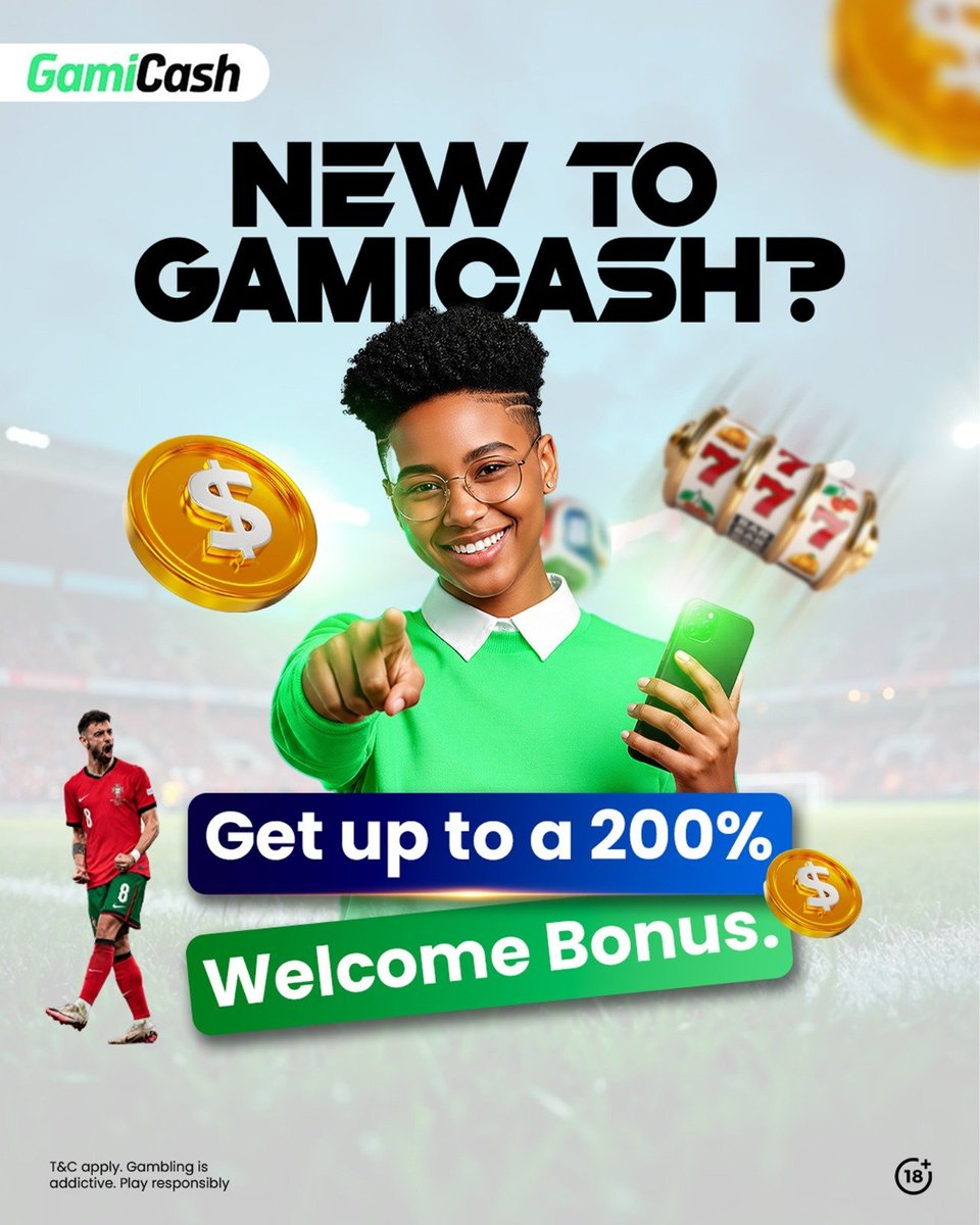 gamicashuganda's tweet photo. New to GamiCash? We've got something for you!

Register today and enjoy up to a 200% Welcome Bonus on your first deposit.

Sign up now at https://t.co/762RcFy2WU and get more from your first bet.

#GamiCashUG  #OddsMudidi https://t.co/2rqupebyIr