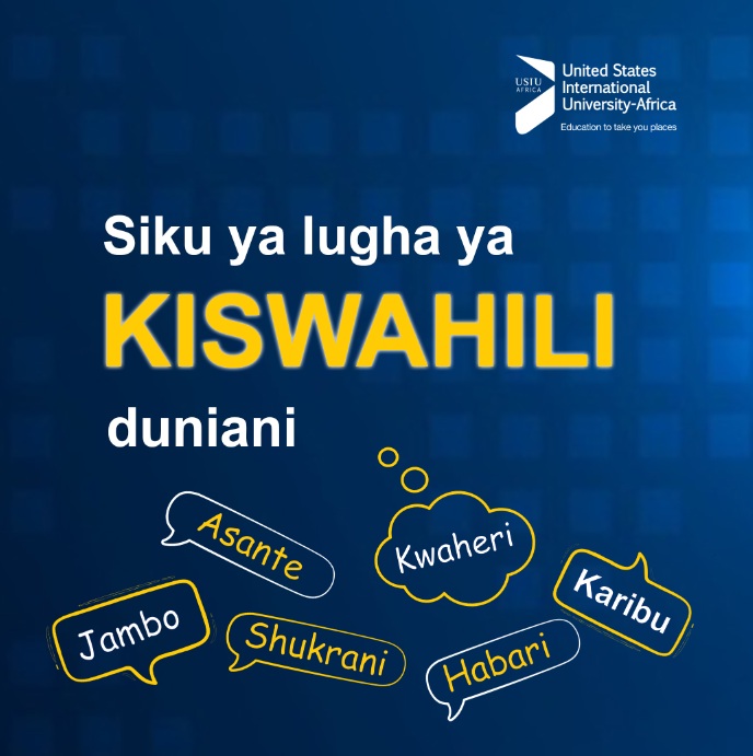 ExperienceUSIU's tweet photo. Heri ya Siku ya Kiswahili Duniani 2026!

Leo tunaadhimisha lugha inayotuunganisha, inayoendeleza amani, mshikamano na ushirikiano duniani.

Kaulimbiu ya mwaka huu, "Kiswahili kwa Amani, Mshikamano na Diplomasia ya Kiuchumi Duniani," inatukumbusha kuwa Kiswahili si lugha ya mawasiliano pekee, bali ni daraja la tamaduni, elimu, biashara na maendeleo.

Tuendelee kujivunia, kukikuza na kukitumia Kiswahili kwa kuwajenga watu, kuunganisha jamii, na kuimarisha nafasi ya Afrika duniani.

Kiswahili ni fahari yetu. Kiswahili ni urithi wetu. Kiswahili ni sauti ya umoja.

#SikuYaKiswahiliDuniani #WorldKiswahiliLanguageDay #USIUAfrica