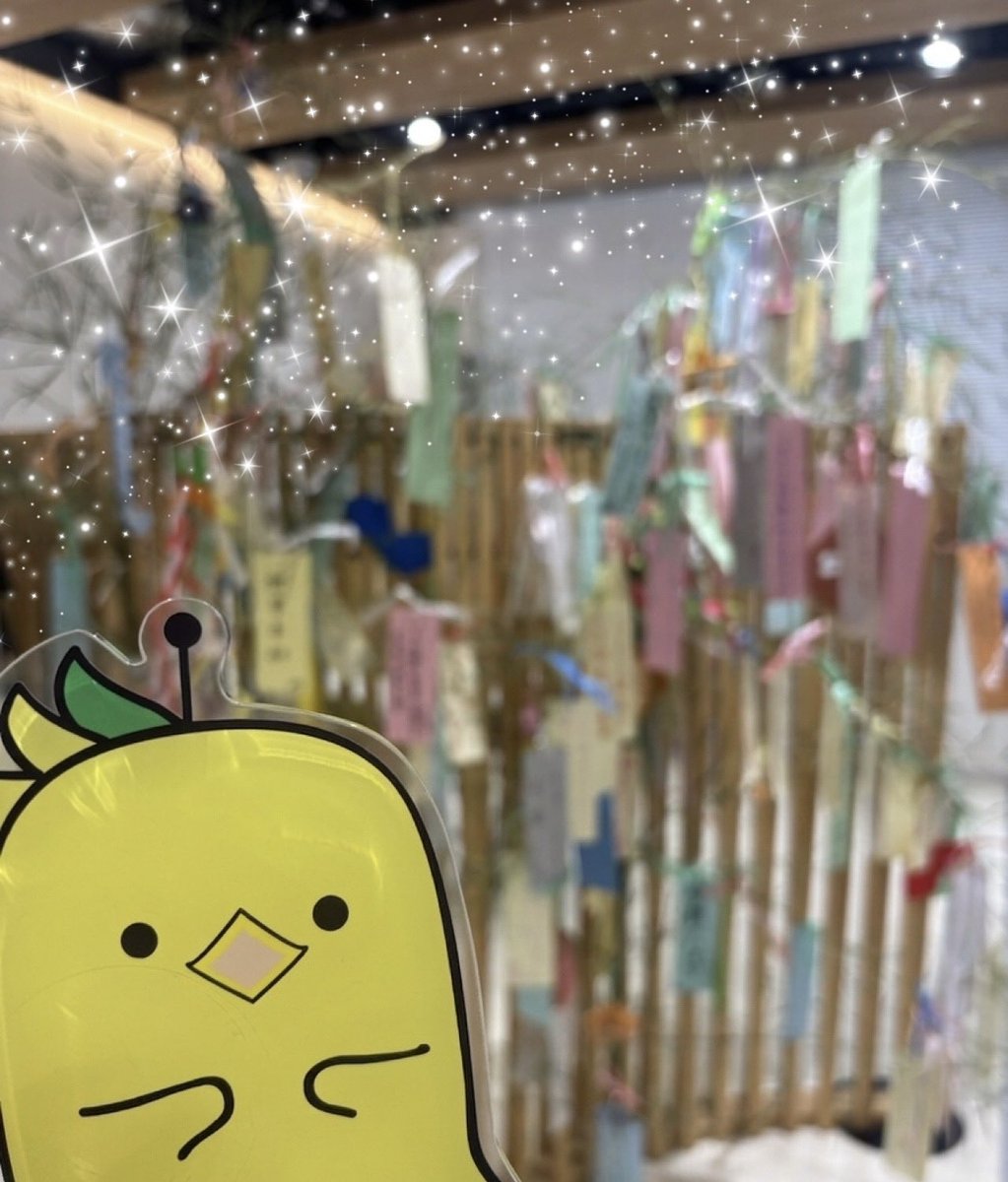 minatocommunity's tweet photo. 本日は七夕ですね！🎋
港区民センターの事務所前にも、市岡日本語教室さんが七夕のイベントで使った笹を飾っています！

ご来館いただいた皆さまにも短冊を書いていただき、さらに華やかになりました！

皆さまにとってすてきな七夕になりますように🌟

#七夕
#港区民センター
#こみぴー https://t.co/q7WgDXWPh3