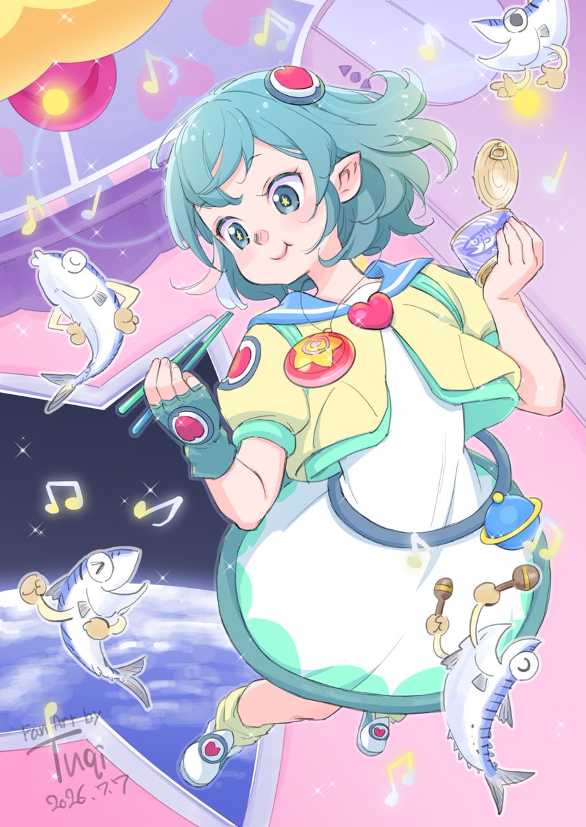 sibaakita96kai1's tweet photo. オヨと宇宙とサバ缶と。おめでとー(*^▽^*)🎉
 #羽衣ララ生誕祭2026 https://t.co/mnx0WkJ20E