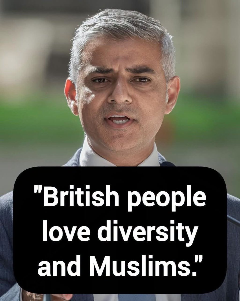 AmericaRecharge's tweet photo. Sadiq Khan says British people love diversity and Muslims.

Do you think this statement by Sadiq Khan is correct? 🇬🇧

A) Yes

B) No

👇🇬🇧🇬🇧 https://t.co/PNsG2jYGa5