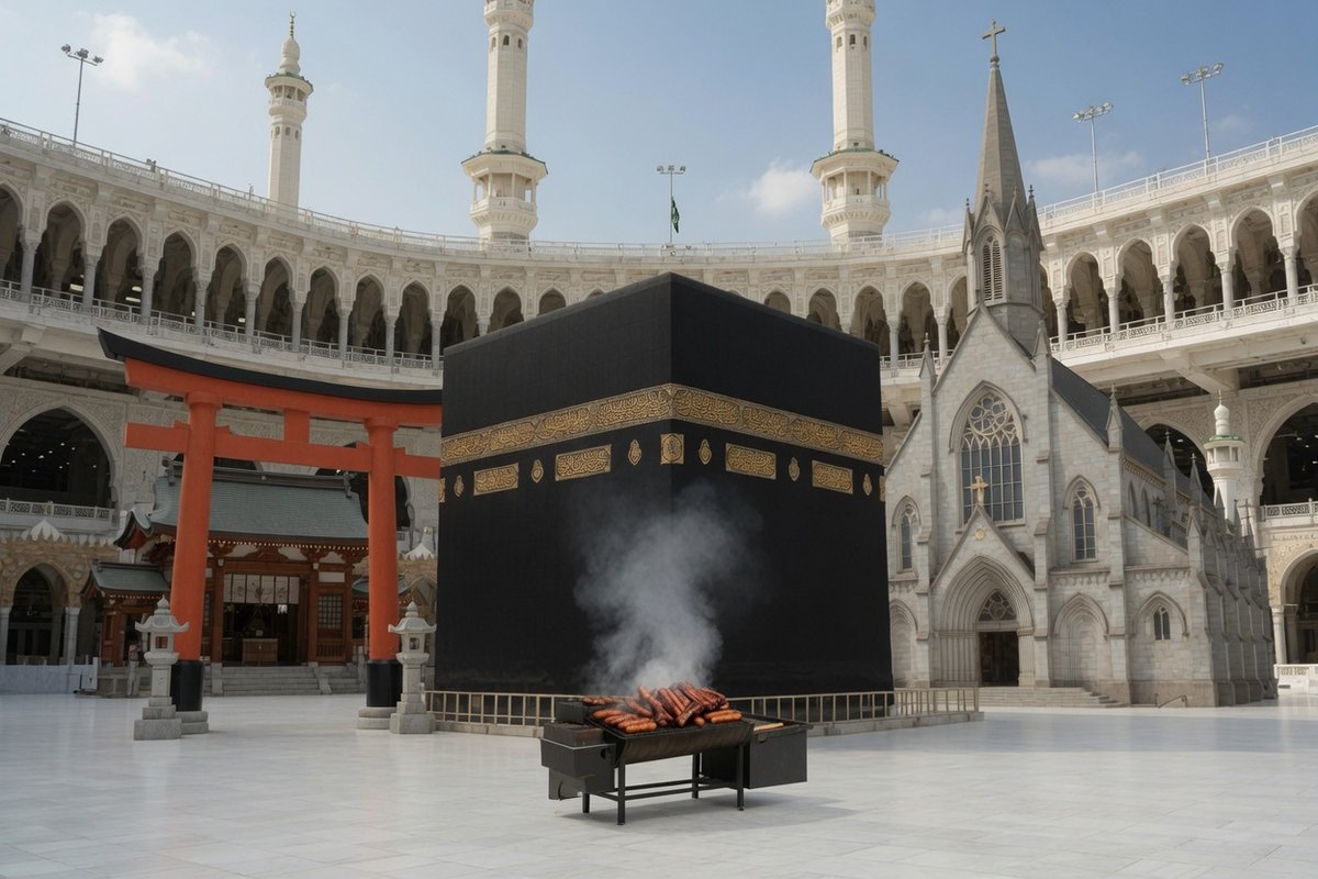 harukaawake's tweet photo. Leftists and their Muslim friends constantly tell us that we need "diversity" and "multiculturalism" in our countries.

I agree. Since they love it so much, let's bring multiculturalism to Mecca. We need to open some shrines and churches in Muslim lands immediately. https://t.co/McDatU8K8b