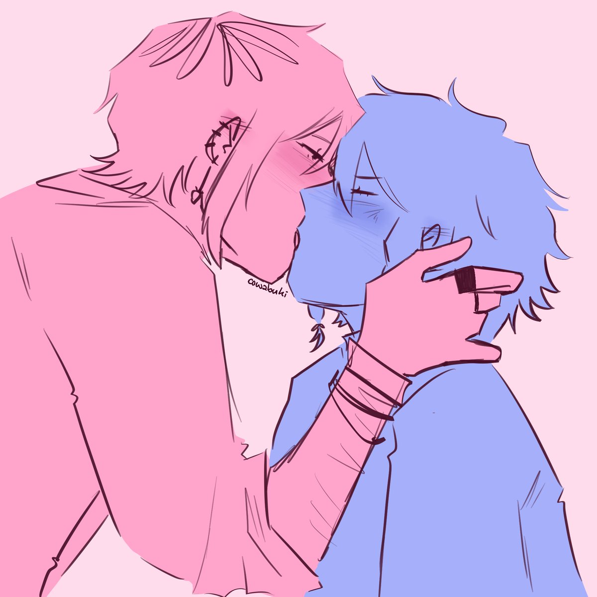 cowowlick's tweet photo. reminder to kiss yr best friend gn #oc https://t.co/WSn1QVNs8T