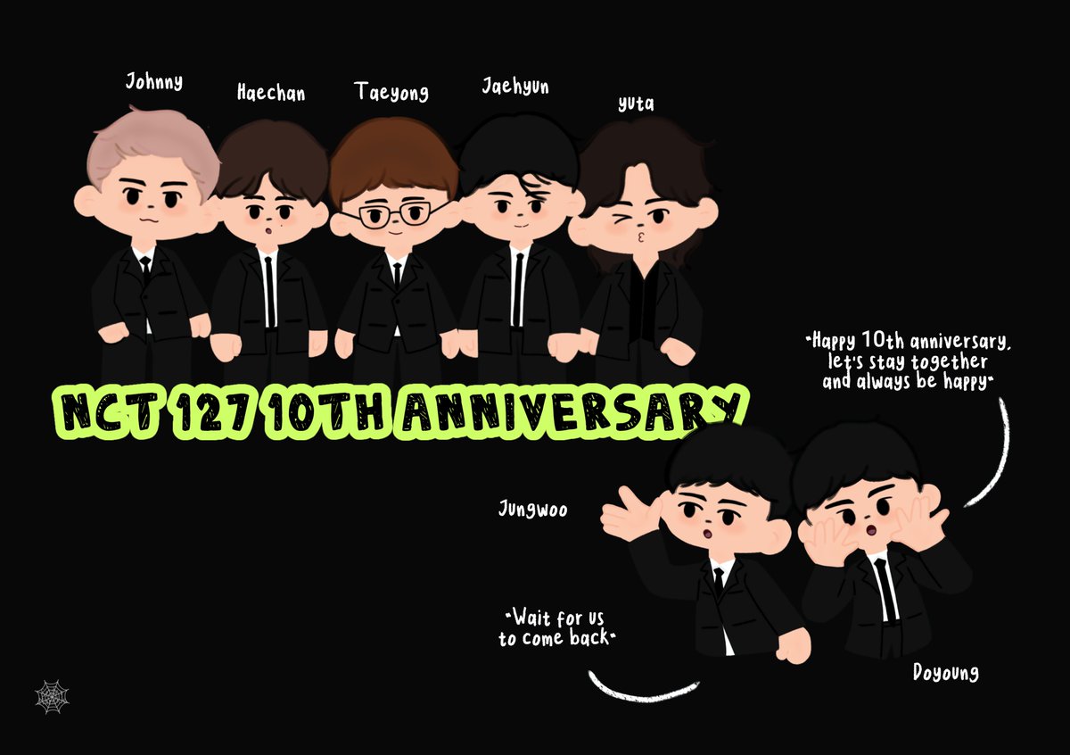 spiderMarkkie's tweet photo. What a decade!! 10 years or even 127 years, each moment has been worth celebrating. Let's keep shining 

#한계없는_우리7의_10주년
#10YearsWithNCT127
#NeXtDecadeWith127 https://t.co/zg0pDwAp4t