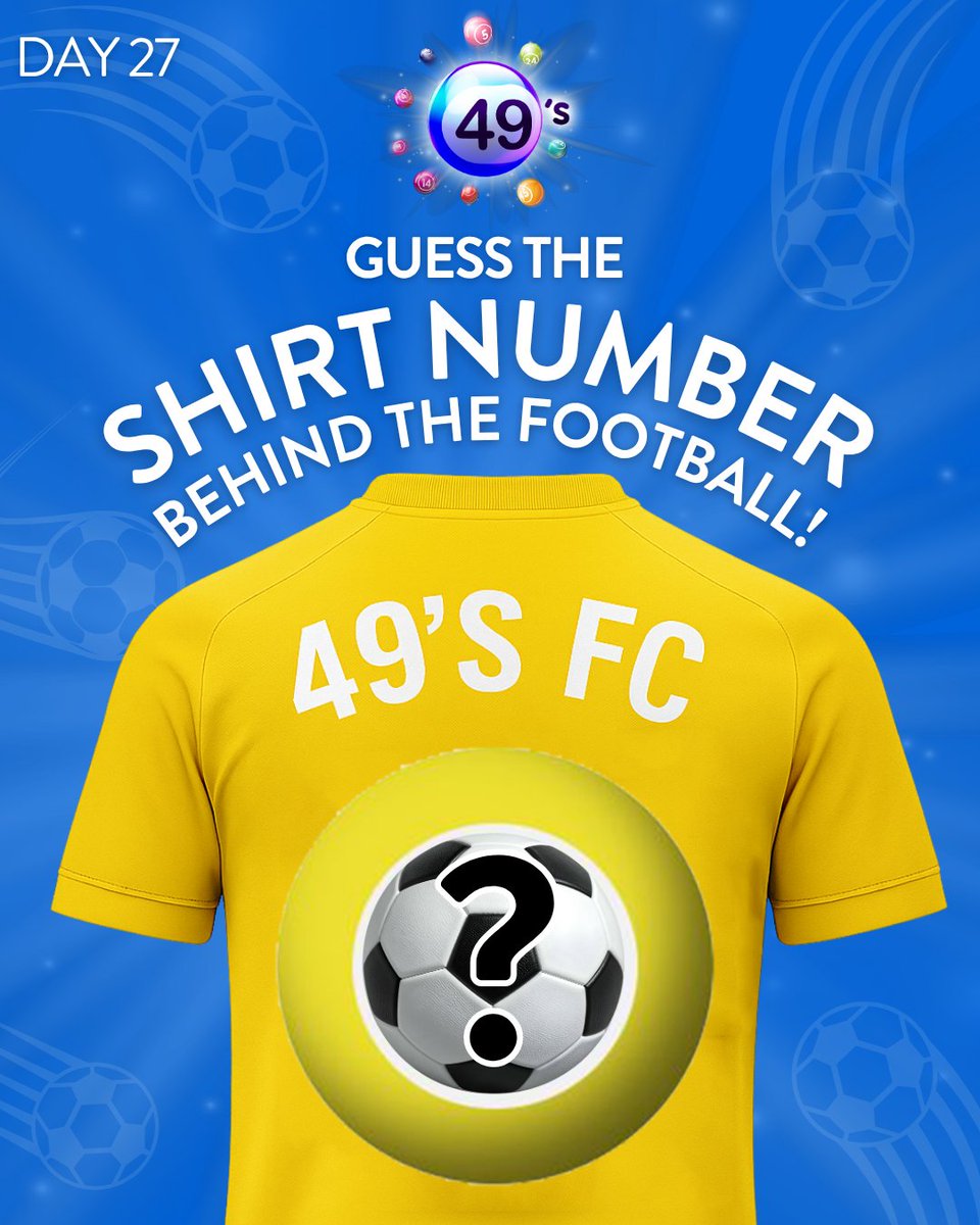 49sdraw's tweet photo. ⚽ 49’s World Cup Challenge – Day 27 ⚽
CLUE: The number of the player that scored the goal against Ghana to send their team into the Round of 16
Which ball number do you think it is?
#WorldCup2026 #49sChallenge #49sDraw #49sFun #WorldCup
18+, GambleAware https://t.co/znyM6FG0Rv