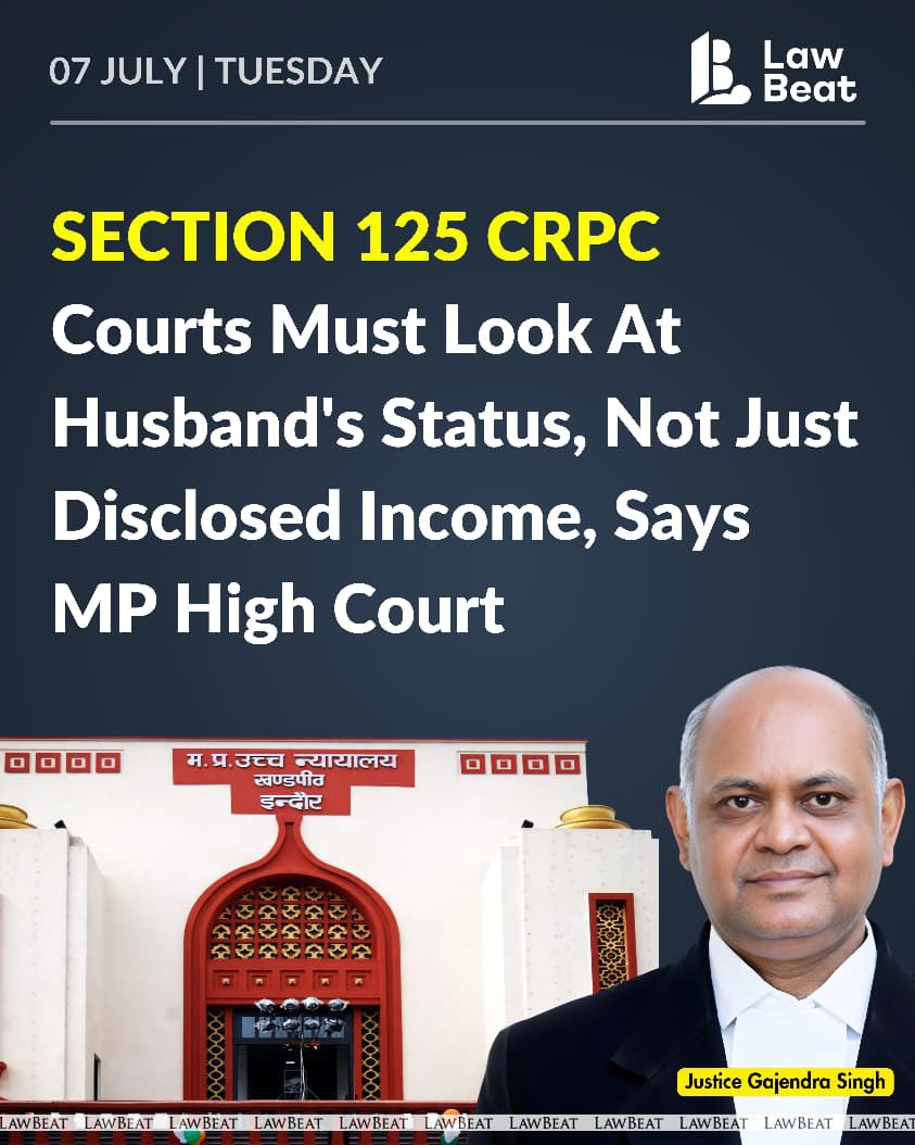 LawBeatInd's tweet photo. Setting aside a Family Court order, the Madhya Pradesh High Court held that a husband cannot evade his maintenance obligations by concealing his income and awarded Rs 30,000 per month each to the wife and minor child under Section 125 CrPC.

@HimanshiHans reports

Read More: https://t.co/lhAnN31pq7