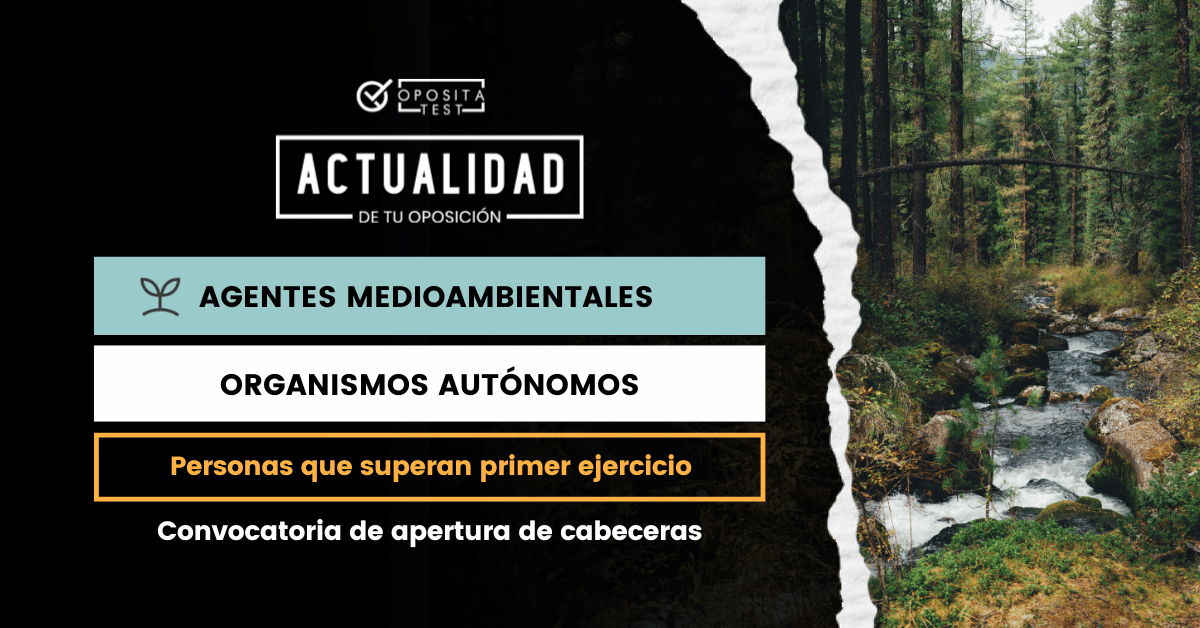Opositatest's tweet photo. 🟢Agentes Medioambientales Organismos Autónomos (2025)🟢

Ya puedes consultar el listado de aspirantes que superan el primer ejercicio 👉 https://t.co/dqiaJXgpFn

👀 Se publica convocatoria a la apertura de cabeceras https://t.co/3aXpCMcCVP