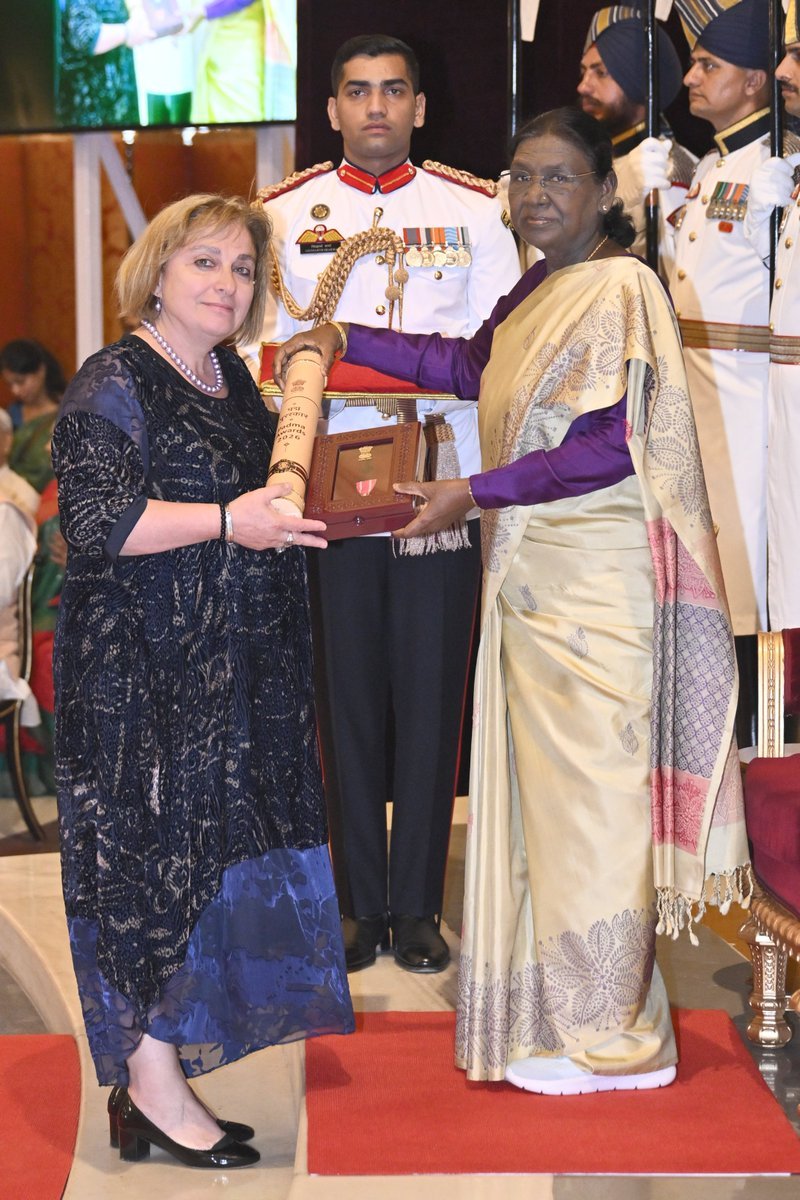 AkashvaniAIR's tweet photo. Shri Vladimir Mestvirishvili (Posthumous) received Padma Shri for his contribution to the field of Sports.

#PeoplesPadma #PadmaAwards2026

@PadmaAwards @MIB_India @airnewsalerts https://t.co/ZswOpNte0G