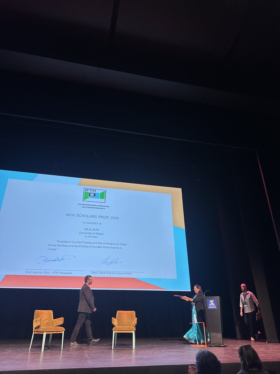 bil_akar's tweet photo. I have some good news! I was awarded the IFTR (International Federation for Theatre Research) New Scholar Prize.

“Do you know Koma Demhat?”
IFTR World Congress 2026

@iftrcomms https://t.co/e1rJo5lE8u