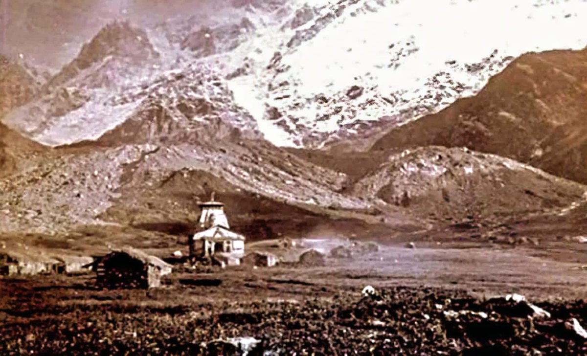 DrSanjivGoenka's tweet photo. Among the earliest known photographs of Kedarnath, captured in 1882.

There is something profoundly moving about this image. Revered as one of the twelve sacred Jyotirlingas and the foremost of the Panch Kedar temples, Kedarnath has inspired devotion across generations. For countless, the journey to Kedarnath has never been merely about reaching there. It has always been a journey of surrender and inner reflection. Every step through the mountains is an act of faith, reminding us that the greatest journeys are those that transform us within.

Perhaps that is why this photograph feels so timeless. While landscapes evolve, roads become easier, and the world moves faster, the call of Kedarnath remains unchanged, inviting seekers to experience not only the majesty of the Himalayas but also a profound sense of humility before the larger order of creation.