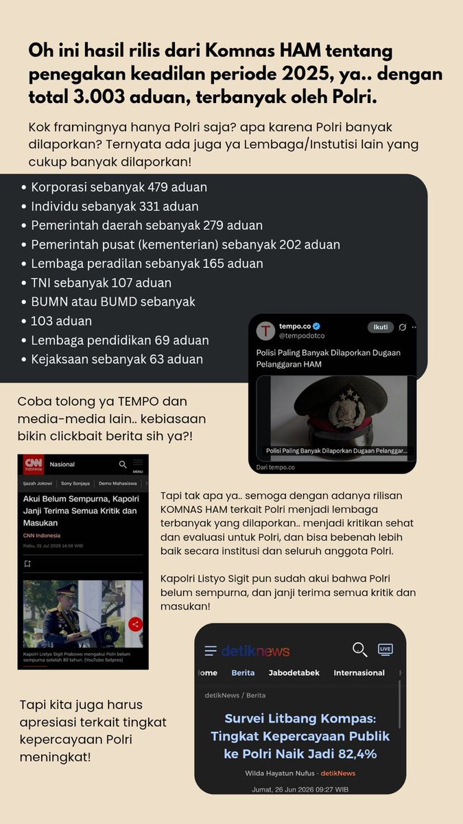 AdiSofiian's tweet photo. Polri memilih mendengar kritik, langkah positif untuk perubahan

#polri #komnasham #pelanggaranham #polripresisi https://t.co/fLpFtRWhOU