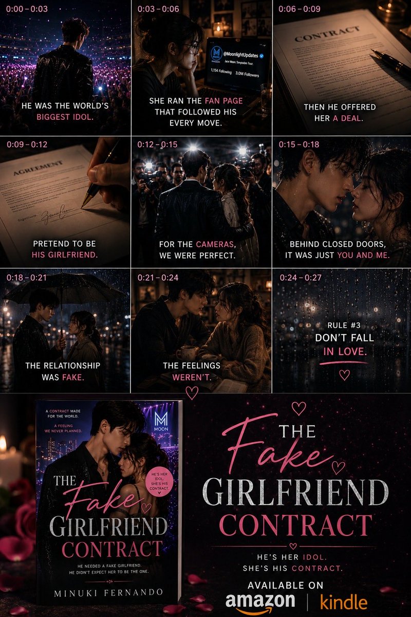 Minuki_writes's tweet photo. A contract made for the world. A feeling we never planned. 🌙✨
Fall in love with "The Fake Girlfriend Contract"—the ultimate fake dating romance you won't be able to put down. Available now on Amazon and Kindle. 🔥 #BookLover #RomanceNovels #FakeGirlfriend #ReadingList #amazon https://t.co/PQFzZXhjDG