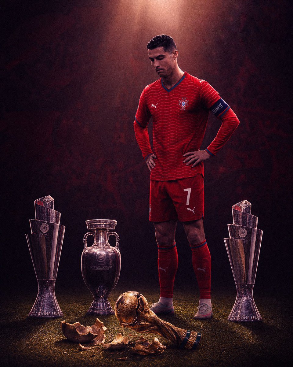 alimo_philip's tweet photo. 🇵🇹 Ronaldo after Portugal’s 2026 World Cup exit:

🗣️ “I’ve won THREE titles with Portugal. Before Cristiano, they won NOTHING.”

🗣️ “The biggest one? Euro 2016. For me, the EURO carries the SAME VALUE as a World Cup.”

💔 THE DREAM HURTS… BUT THE LEGACY LIVES ON.

🏆 Cristiano didn’t just rewrite Portugal’s football story—he built an empire. Three major trophies. 

🏟️ A nation transformed forever. 

🫶 World Cup glory may have slipped away, but his greatness? Untouchable.