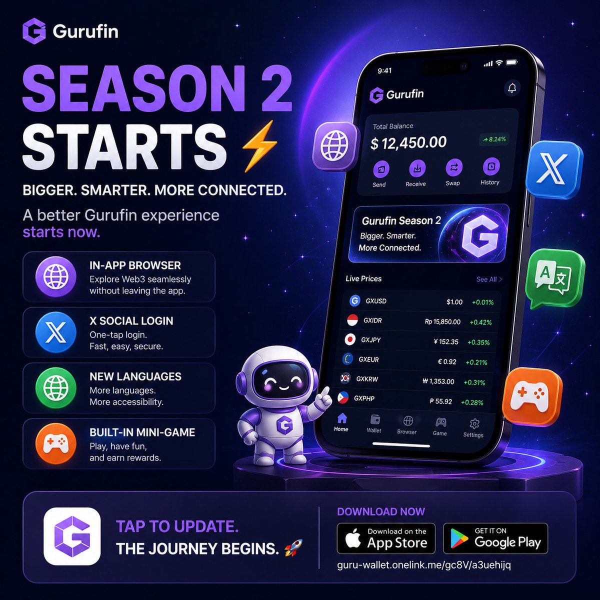 lkmn26's tweet photo. π Exploring the next phase of the Gurufin ecosystem with Testnet Season 2!
stronger DeFi experience.
Excited to see how GuruSwap and the rest of Season 2 continue to evolve. Let's keep building! π₯
@GurufinHQ #GuruSwap #TestnetSeason2 #DeFi #Web3 https://t.co/jGgn0abRgK