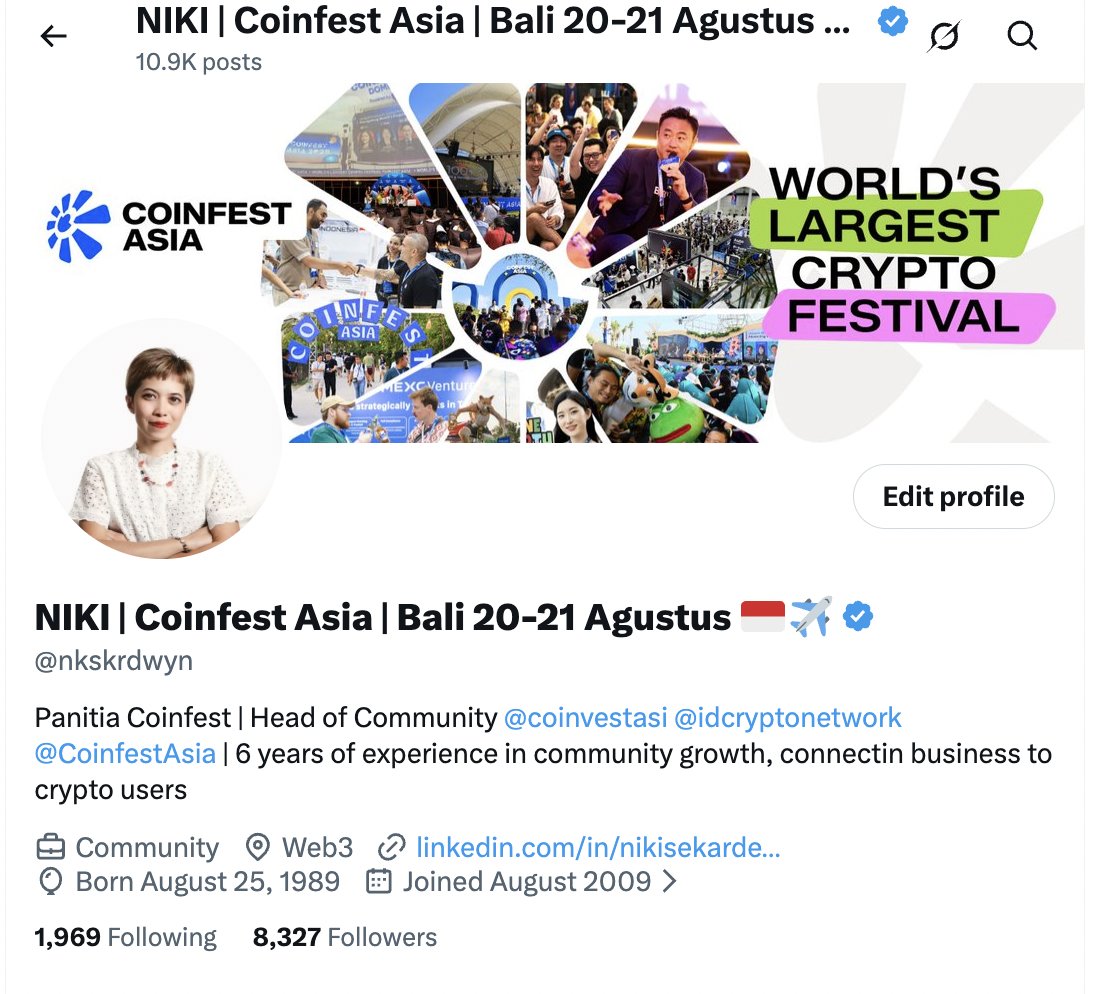 nkskrdwyn's tweet photo. Disuruh @yonathandinata ganti bio jadi Panitia Coinfest, katanya head of community mah gak jelas. https://t.co/djmV81Wu5w
