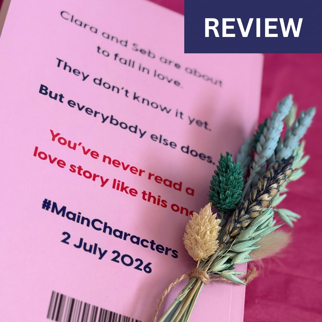 shonaholmes23's tweet photo. 📖#BookReview📖
3.75⭐️💫#MainCharacters by @thebobpalmer is a #SquadpodFeaturedRead this month & is the love story of Clara and Seb - told through the eyes of everyone but the two main characters…❤️
🔗Full Review in 🧵 below
#BookTwitter #Bookblogger #squadpodreads https://t.co/qHiZHTGXMO