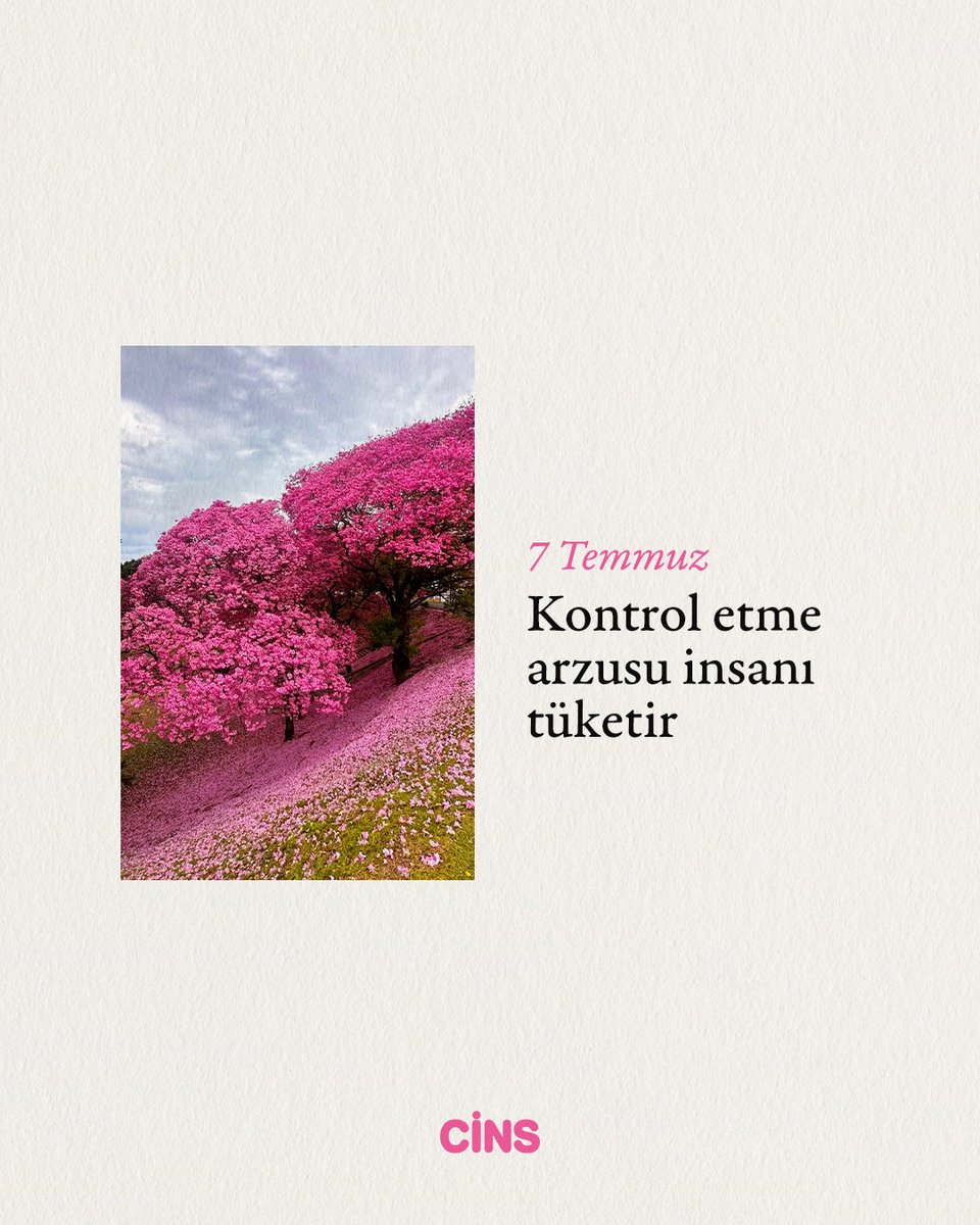 CinsDergi's tweet photo. Günlük Cins hatırlatmasıdır:

Kontrol etme arzusu insanı tüketir. https://t.co/ZG0iIEa481