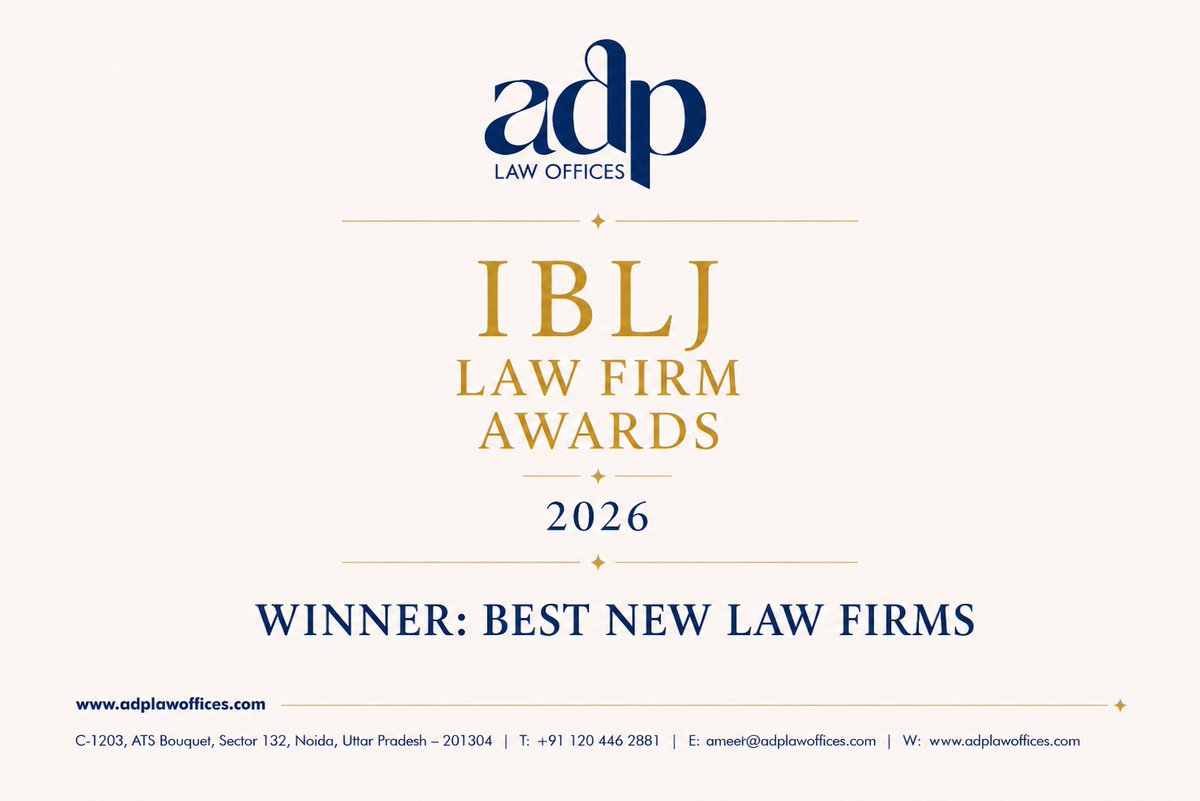 adplawoffices's tweet photo. Delighted to share that ADP Law Offices has been recognised as one of the Best New Law Firms in 2026 by the @IBLJ_insights . 

A heartfelt thank you to our Clients for their trust and to our incredible team for their dedication, hard work and passion that made this  possible! https://t.co/nV9fTheywL