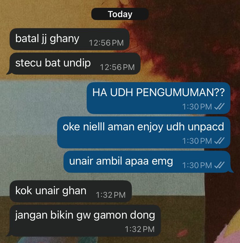 ghansyauta's tweet photo. apa hukumnya salah sebut univ guys……. GUA GA SADAR NGETIK UNAIR ANJIR sedangkan itu univ first choice diaaa🥲😭🙏🏻🙏🏻 maafkan gua plis https://t.co/gtYiGs2nb8