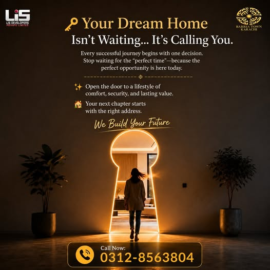 lisdevelopers's tweet photo. Your Dream Home Is One Decision Away! 🔑

Modern homes in Bahria Town Karachi with premium lifestyle, prime location, and long-term value.

We Build Your Future.

📞 0312-8563804

#LISDevelopers #BahriaTownKarachi #DreamHome #LuxuryLiving #SmartInvestment https://t.co/JznQSuOADE
