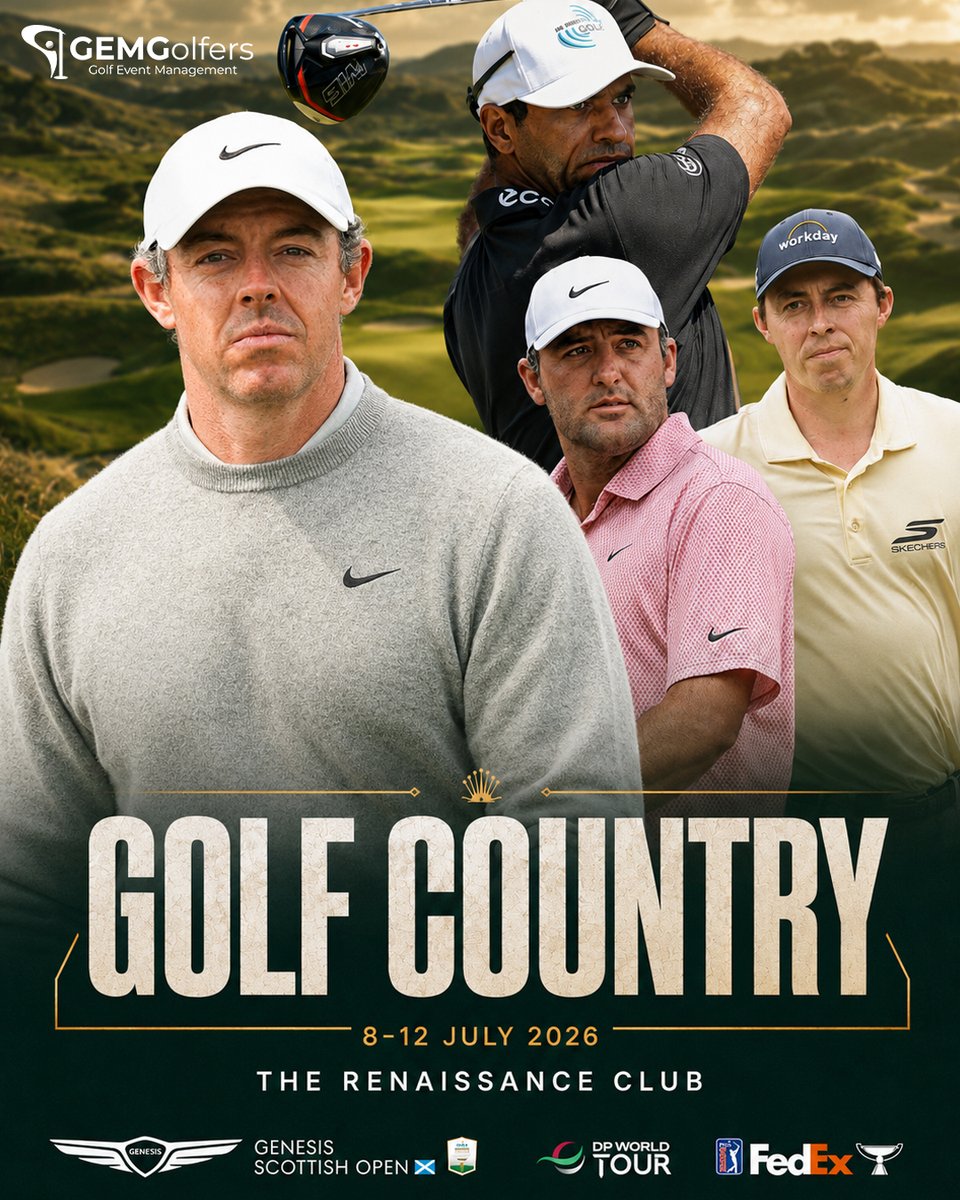 GemGolfers's tweet photo. ⛳️ The world’s best players are descending on Genesis Scottish Open Golf Country. 🏴
#GenesisScottishOpen #RolexSeries #FedExCup #Gemgolfers #golfstyle #golfer #PGATour https://t.co/eQcB4Ndrt8