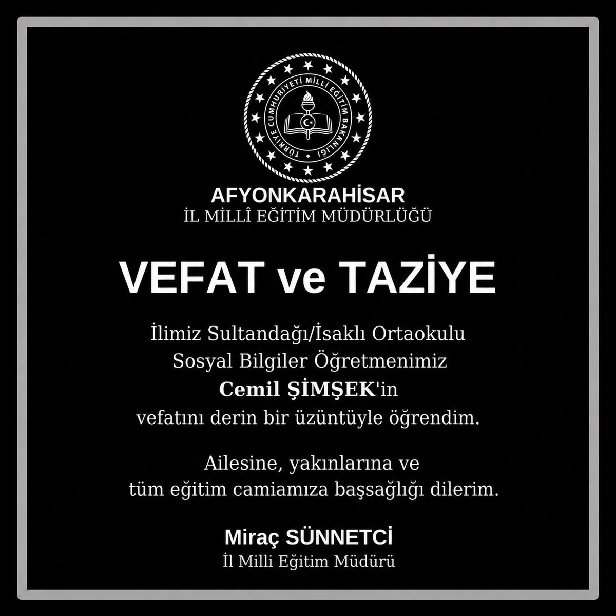 Afyonkarahisar İl Milli Eğitim Müdürlüğü tweet media