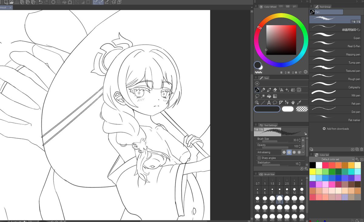Labyrin92's tweet photo. PCを新しくしたばかりなので、今はいろいろ設定し直しています。ご心配なく、ちゃんと制作は進めています！今の進捗を少しだけお見せします。まだ変更したいところはたくさんありますが…。 https://t.co/KeC3LPjzz0