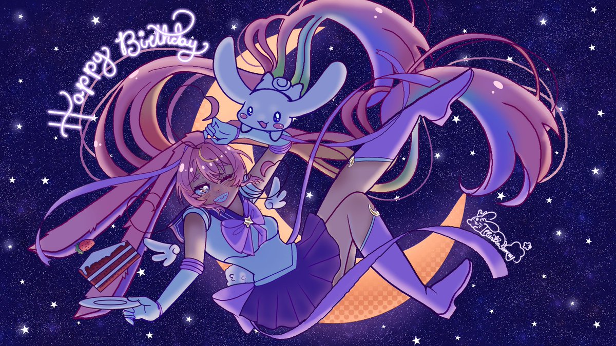 Illustrabunny's tweet photo. 𐔌՞. .՞𐦯 Estrelinhas hiii~🌟!!
Hoje a coelhinha está de aniversário!!🎊
Decidi fazer uma artezinha para comemorar este grande dia!💜🩷🩵 https://t.co/Lx1Wo94JKm