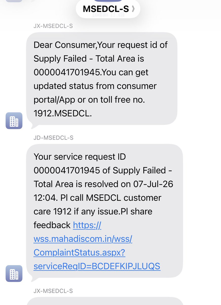 matinshaikh's tweet photo. @MAHAVITARAN @MSEDCL nowadays MSEB is closing complaint tickets without resolving the issue. Very frustrating and disappointing! https://t.co/MpCh85ZyUu