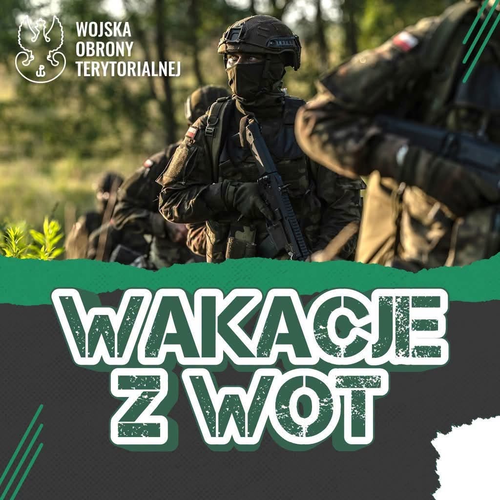 WCRPlock's tweet photo. ☀️ Spędź aktywne lato na Mazowszu z #WakacjezWOT! Zdobądź wojskowe umiejętności, sprawdź się i zyskaj ok. 7000 zł za 16-dniowe szkolenie podstawowe. 📅 Szkolą: 5, 6 i 18 Brygada OT. 👉 Aplikuj w swoim WCR lub u rekrutera: https://t.co/ZE6E09mlph#Mazowsze #Terytorialsi https://t.co/Qt6VUC6qwN
