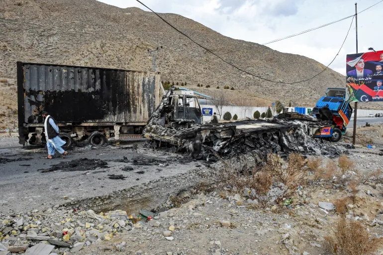 THEEURASIATIMES's tweet photo. 🚨🚨9 Pakistan policemen, including two station house officers, were killed in a terrorist attack on a police post in Balochistan’s Ziarat district.

🇵🇰Translated Tweet

The clearance operation against the terrorists of Fitna al-Khawarij in Ziarat district has been completed, according to Shahid Rind, Advisor to the Chief Minister of Balochistan.  

FC, Balochistan Police, CTD, SSW, and ATF have successfully completed the joint clearance operation. 

In the terrorist attack by Fitna al-Khawarij, 9 officers and personnel of Balochistan Police were martyred. 

The martyrs include SHO Thana Mangy, SHO Thana Kawas, ATF In-Charge Head Constable Saifullah, and other personnel. 

Eight police personnel, including DSP Ghulam Sarwar, have safely reached Thana Kaach via arduous mountainous routes. Constable Rizwan has been safely recovered. 

The bodies of the martyrs are being transported to DHQ Hospital Ziarat for legal proceedings and postmortem. 

The Government of Balochistan salutes the sacrifices of the martyrs; operations will continue until the elimination of terrorism, Shahid Rind.

*Image for Representation