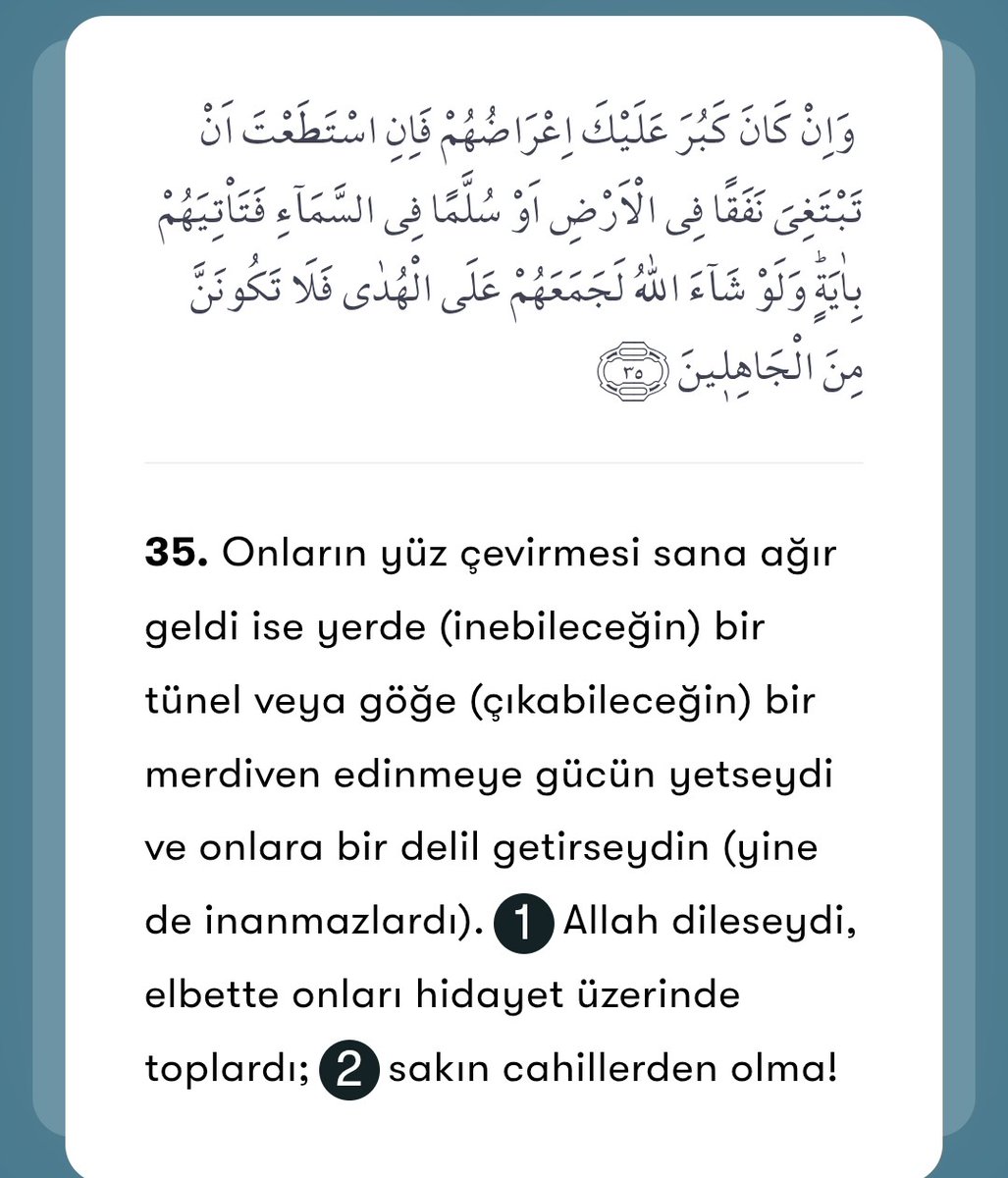 hisham_alabed's tweet photo. Allah, zorunlu bir imanı murat etseydi, yeryüzünde tek bir inkârcı bile kalmazdı. Fakat O, baskıyla dayatılan bir imanı değil; özgür iradeyle tercih edilen imanı murat etti. İşte insanın gerçek imtihanı budur.

(Bkz. En'am 6/35) https://t.co/rks3qy1jR8