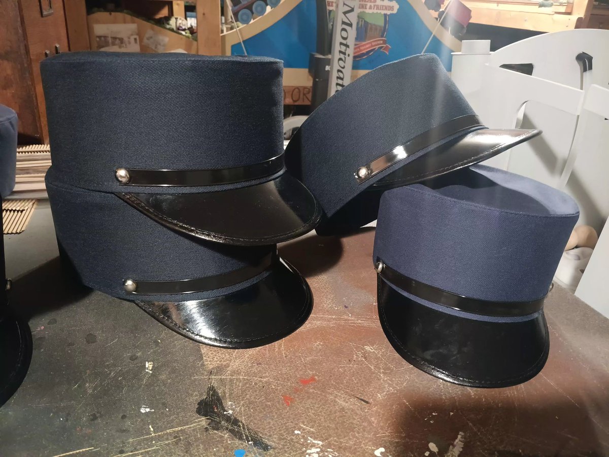 ModelsThomas's tweet photo. Conductor hats for sale. $10 each plus shipping. Size medium. I can provide circumference if needed. They are not vintage, they are modern copies. https://t.co/IvhwZg7aVb