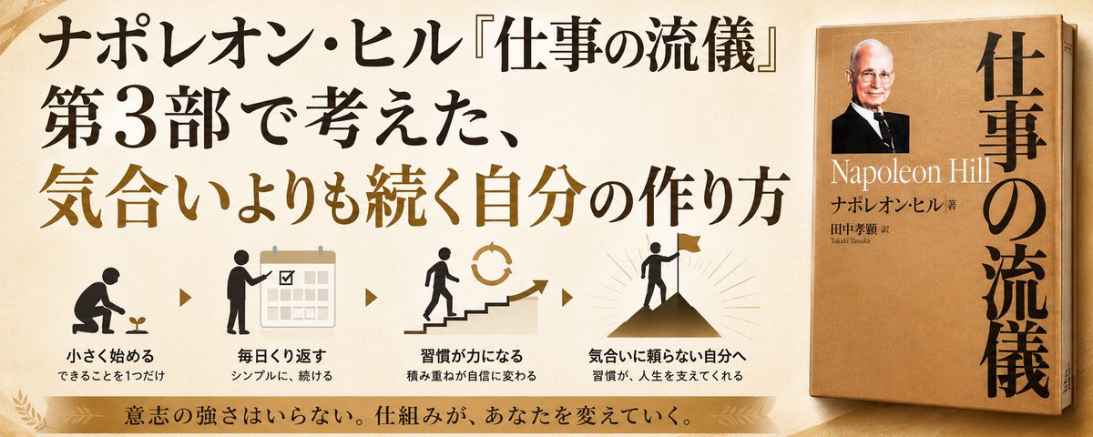 絶版サクセスアファメーション、SSI,潜在意識強化、自信、成功者、ナポレオンヒル 変わりたいなら、まず習慣を1つだけ変える | ヒロセ｜内向型で300日