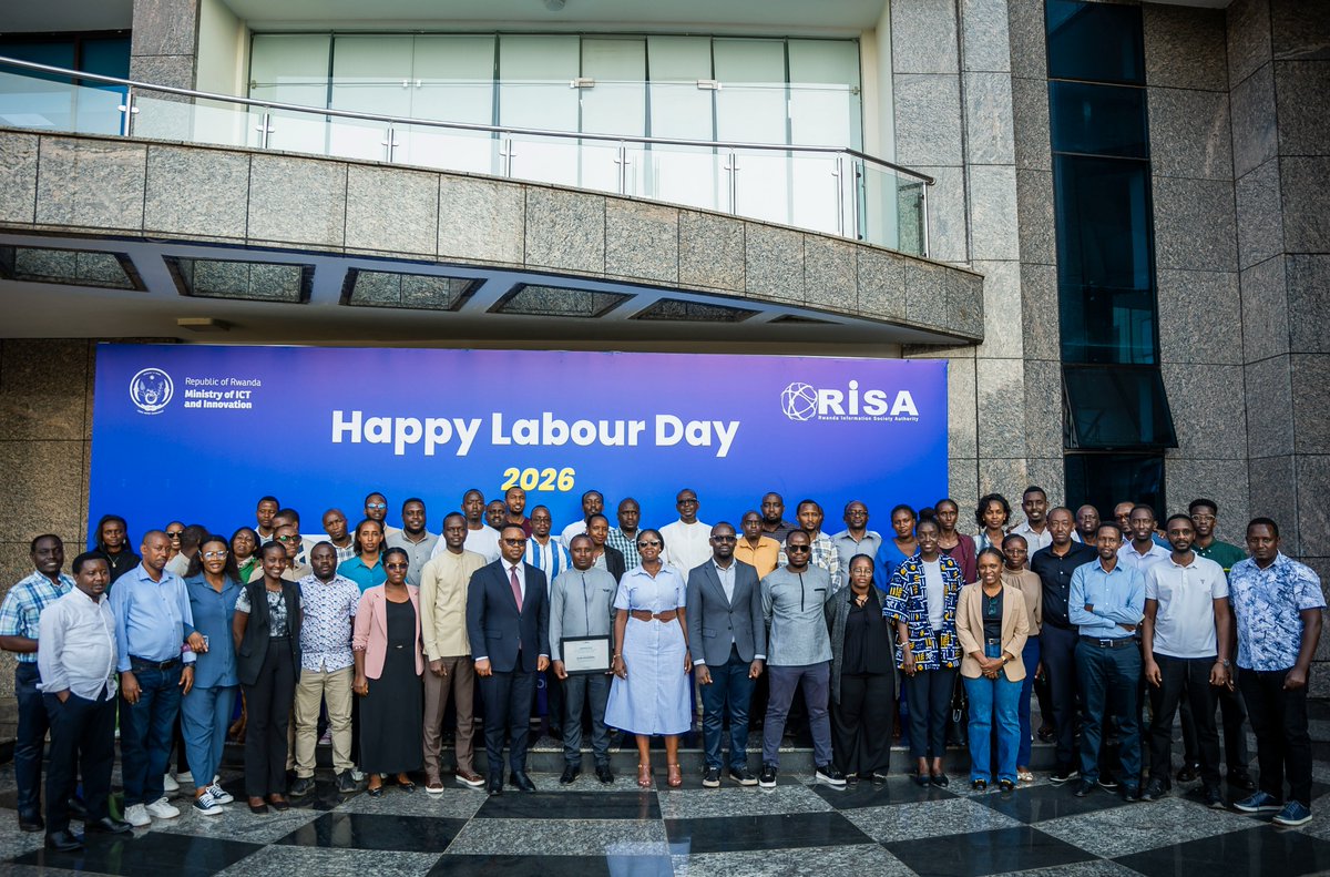 RISARwanda's tweet photo. As part of this year's #LabourDay celebrations, #RISA &amp; @RwandaICT came together to recognise the dedication, professionalism, and outstanding contributions of staff across the ICT sector. The occasion also celebrated the best performers of FY 25/26.  #DigitaleNtigusige https://t.co/E2o0azYubT