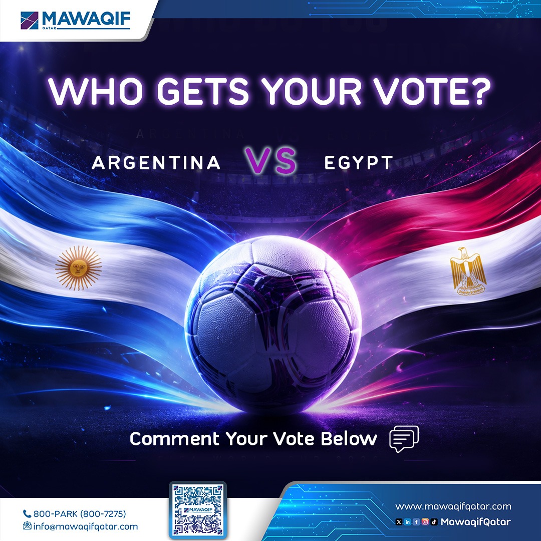 MawaqifQatar's tweet photo. Who takes the win today?

💙 🇦🇷 Argentina
❤️ 🇪🇬 Egypt

Comment your choice below and let the countdown to kick-off begin! ⚽👇
.
.
.
#MawaqifQatar #Argentina #Egypt #WorldCup #FootballFun #MatchDay #CommentYourWinner https://t.co/AhUMOJwbHe