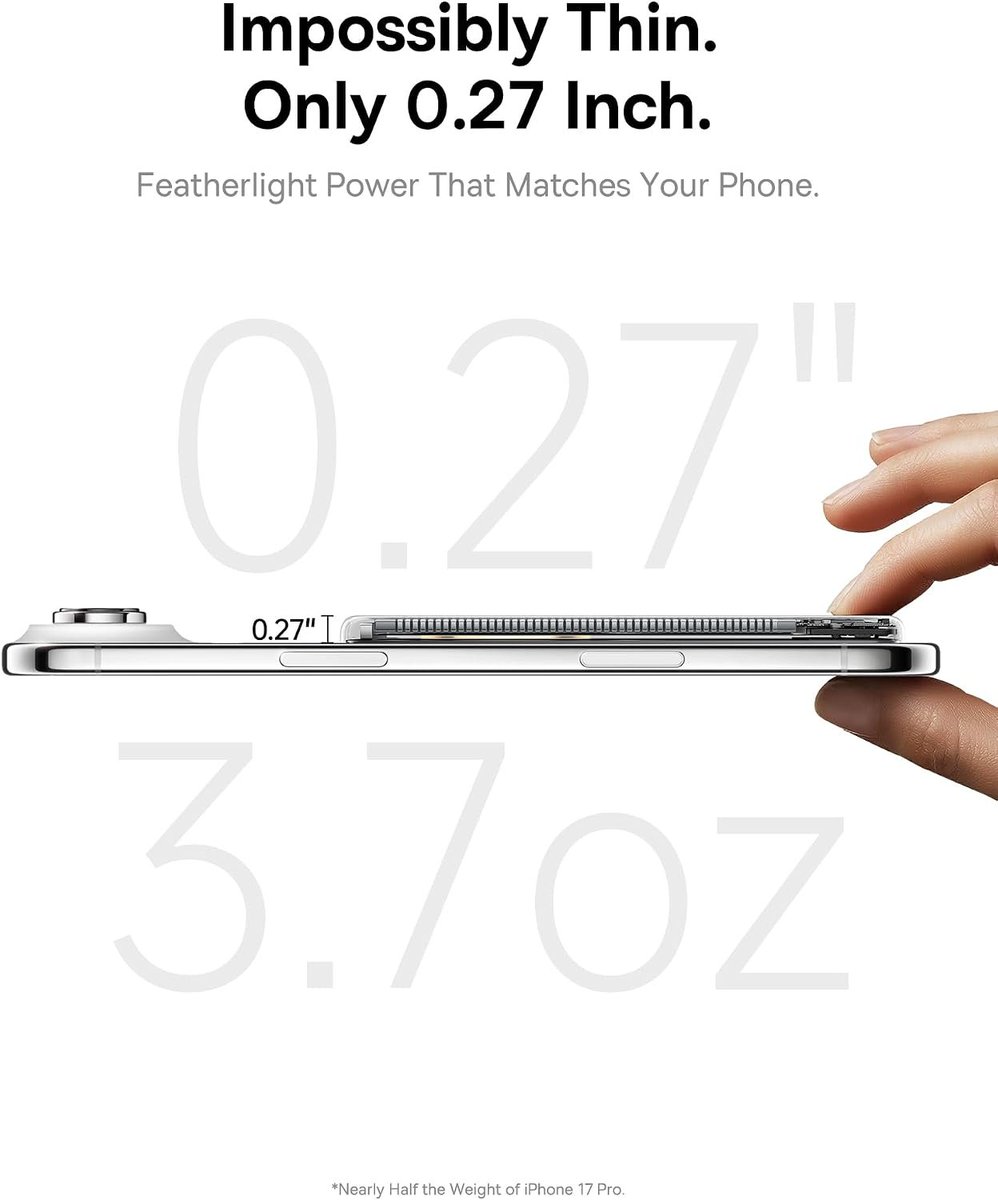 stufflistings's tweet photo. There's a new super thin magnetic power bank in town.

6.8mm thick, 5,000mAh battery, 20W wired charging via USB-C, NFC app pairing to check battery health and charging cycles, priced at $69.99.

The Baseus Picogo Air AM71... https://t.co/2hII4Ju9eM