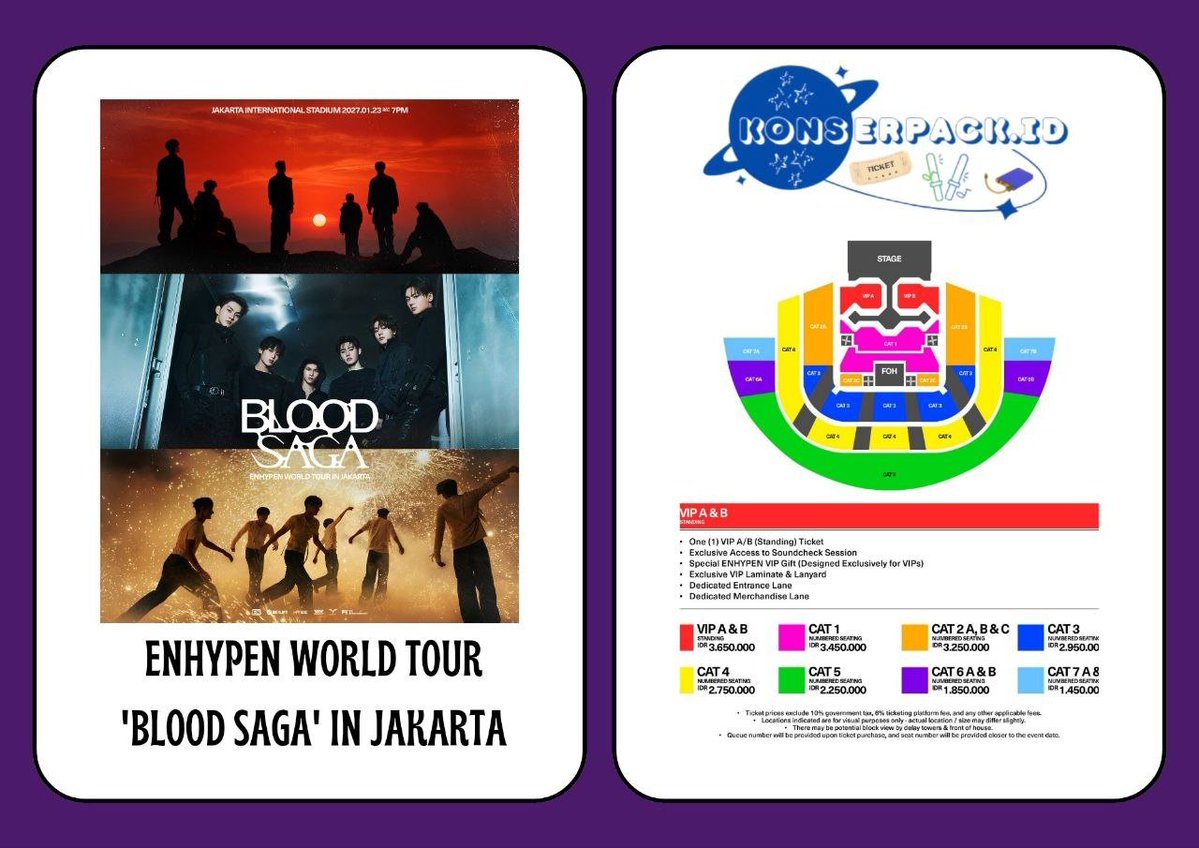 konserpack_id's tweet photo. OPEN JASTIP TIKET ENHYPEN WORLD TOUR 'BLOOD SAGA' IN JAKARTA 

Fee Jastip : 350k-500k
✅ Ditukarkan sampai tiket fisik
✅ Presale &amp; Gensale 
✅️ Proof testi - cek pin atau #testibykonserpack
‼️Full refund jika tidak secured‼️
DM for more details https://t.co/omT4gHnlS8