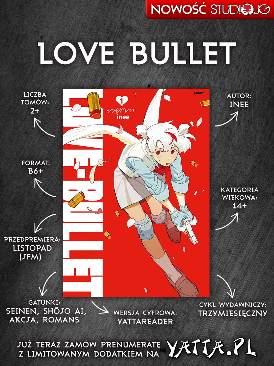 Studio_JG's tweet photo. Jak słusznie odgadliście, naszą następną nowością Jesiennego Festiwalu Mangowego będzie manga „Love Bullet”! ❤

👉 https://t.co/Zj2e4401On https://t.co/NFy7KgaWon